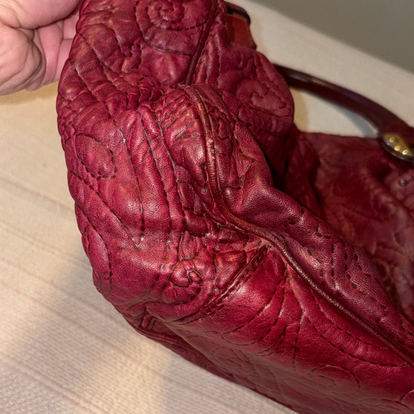 Etro Milano Rare Vintage leather hobo bag. Burgundy very soft leather. In EUC - Picture 13 of 13